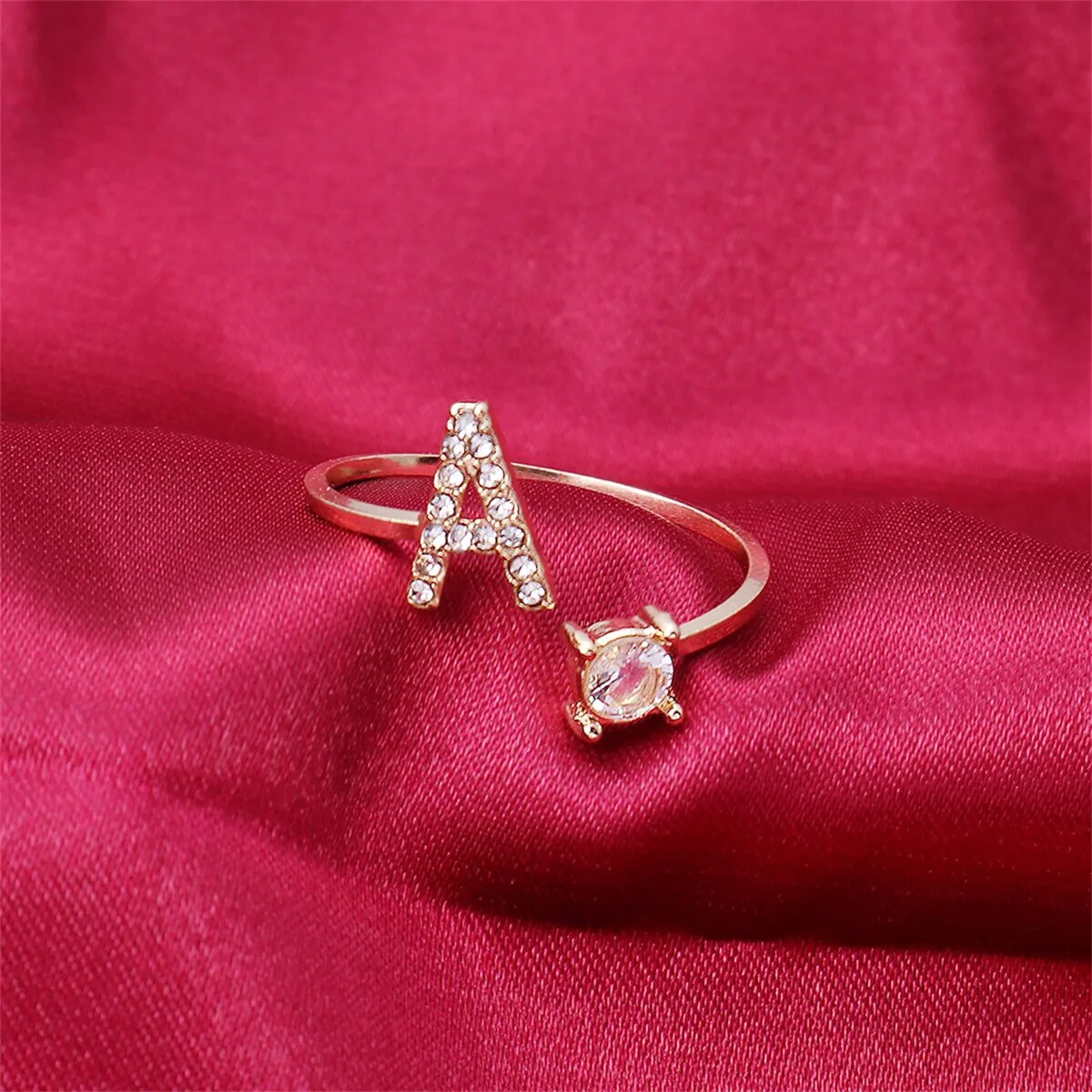 Buchstaben Ring mit Zirkonia